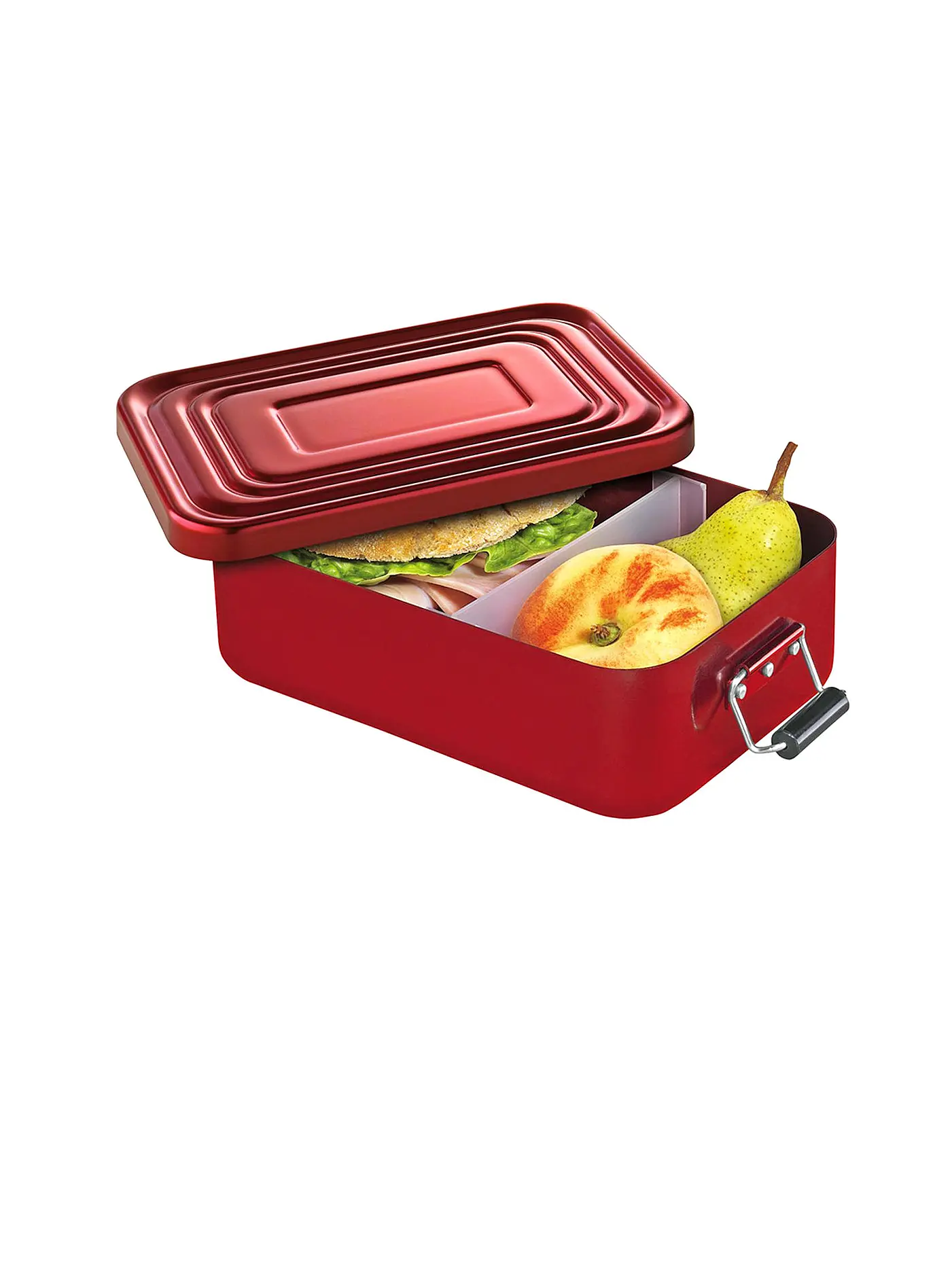 KÜCHENPROFI | Frischhaltedose - Lunchbox klein 18x12cm (Anthrazit) | rot